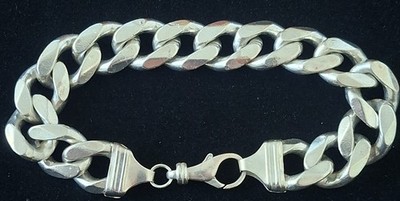 Panzerarmband Kette gepunzt .925 Sterling Silber 97,4 g