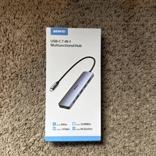 BENFEI USB C HUB 7 in 1 with HDMI 4K@60Hz Certified 100W PD In USB 3.0 5Gbps
