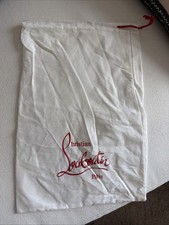 Christian Louboutin Paris String White Shoe Cover Dust Bag