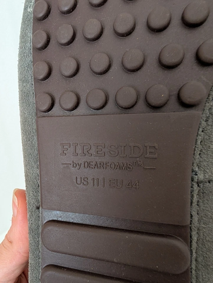 Zapatillas mocasín de piel de oveja Fireside by Dearfoams para mujer nuevas con etiquetas - TALLA 11 grises Foto 4 de 4