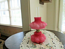 Fenton Rose Lamp In Fenton Art Glass for sale | eBay