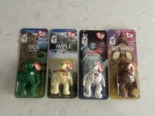TY McDonalds Beanie Baby 5.5 Erin Maple Britannia Glory the Bear 1999 SET OF 4