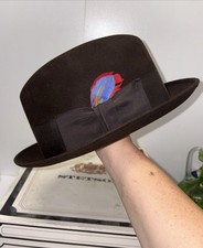 Stetson Fedora Feather 3x Beaver John B. Stetson Company Vintage Hat With Box