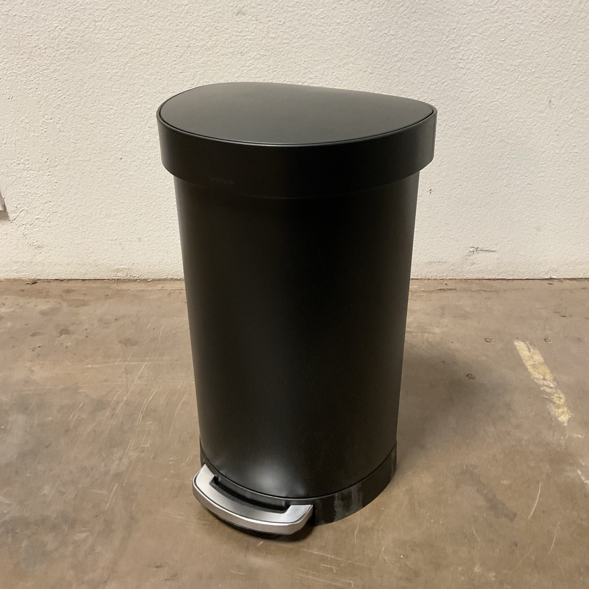 Simplehuman 45l Semi-round Trash Can Matte Black Steel CW2099 | eBay