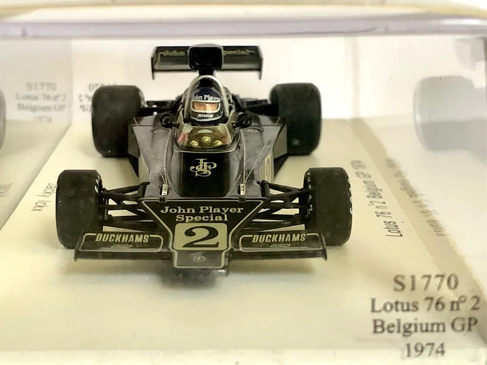 F1 1:43 Spark S1770 Lotus 76 N°2 J.Ickx Belgium GP 1974, New,Full Tobacco Livery - Immagine 4 di 4
