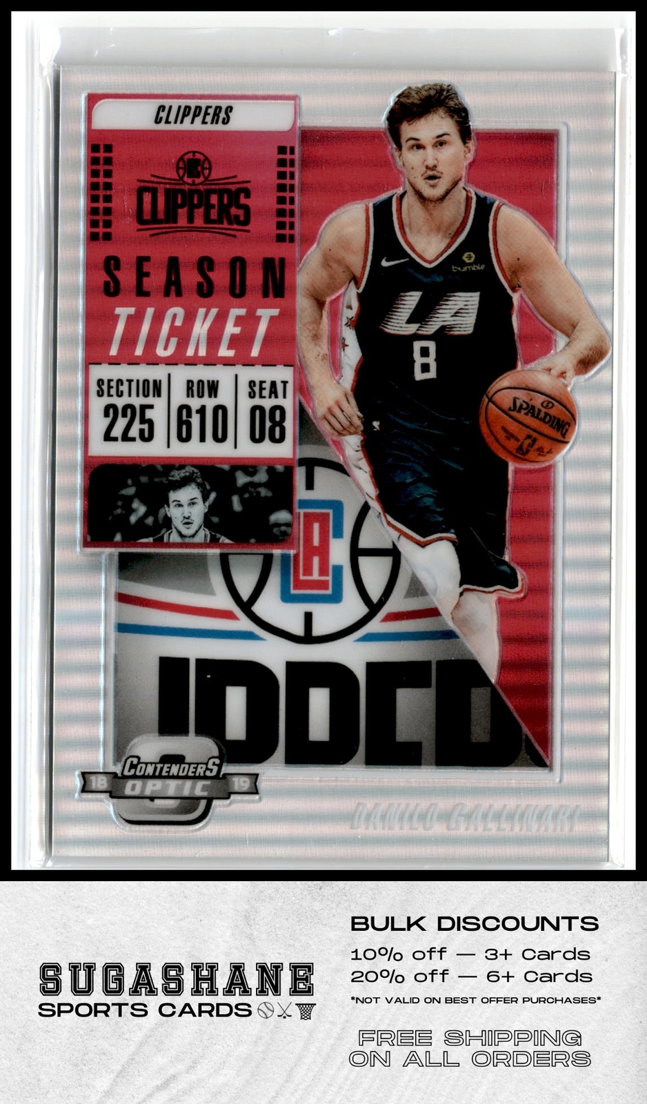 2018 Contenders Optic    71 Danilo Gallinari Silver Prizm Clippers Basketball