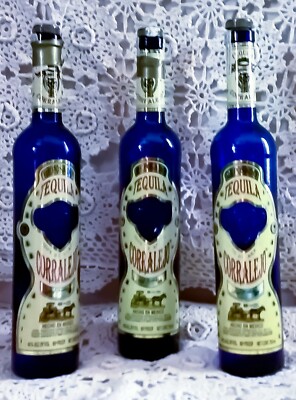 Empty Corralejo Tequila Blue Reposado Bottle 750ml Qty discounts 3 for 20, etc.
