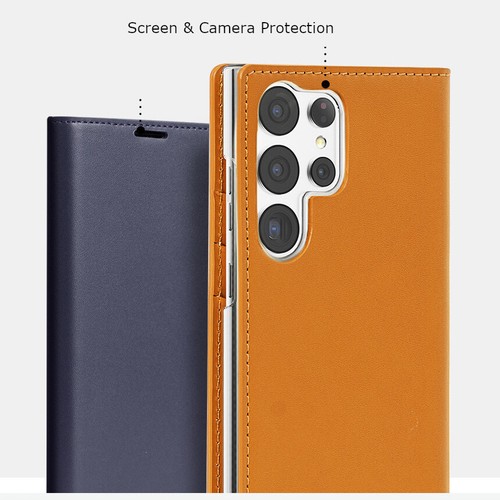 K-Max Korea Genuine Leather Handmade Flip Cover Case Samsung Galaxy S23 + Ultra - Picture 8 of 12
