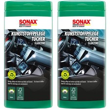 2x Sonax KunststoffPflegeTücher Cockpitpflegetücher glänzend je 25 Feuchttücher