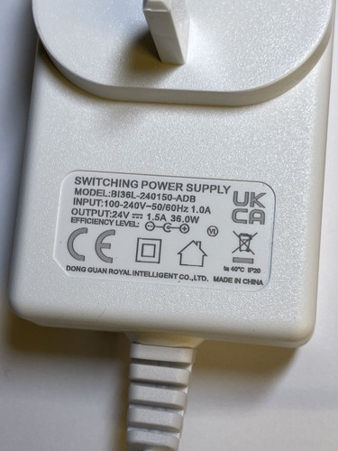 UK 24V Charger for Lumea Prestige IPL Hair removal device SC2005 - Picture 2 of 7