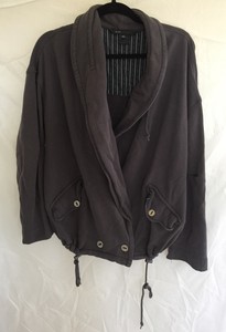 Marc-Jacob-Sz-M-L-Women-039-s-Distressed-Gray-High-Low-Sweater-Jacket