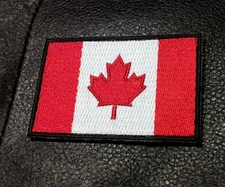 CANADA FLAG  ARMY MILITARY 3.0 INCH TACTICAL COMBAT HOOK LOOP CANADIAN PATCH 