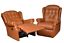 thumbnail 1  -  1 of 2 TAN LEATHER ELECTRIC RECLINER ARMCHAIR