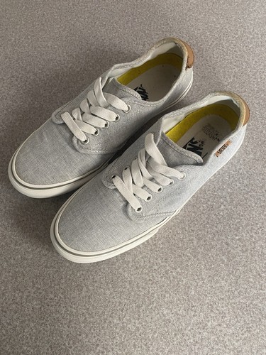 Vans Orthopedic Sole Grey Low Top Shoes Leather Mix Women’s Size 8.5 L👀K