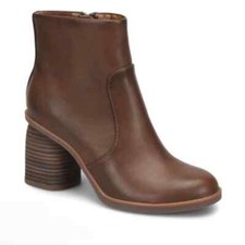 KORK EASE DESTINY STACKED HEEL ANKLE BOOTS IN DARK BROWN NWOT WOMEN'S SIZE 11