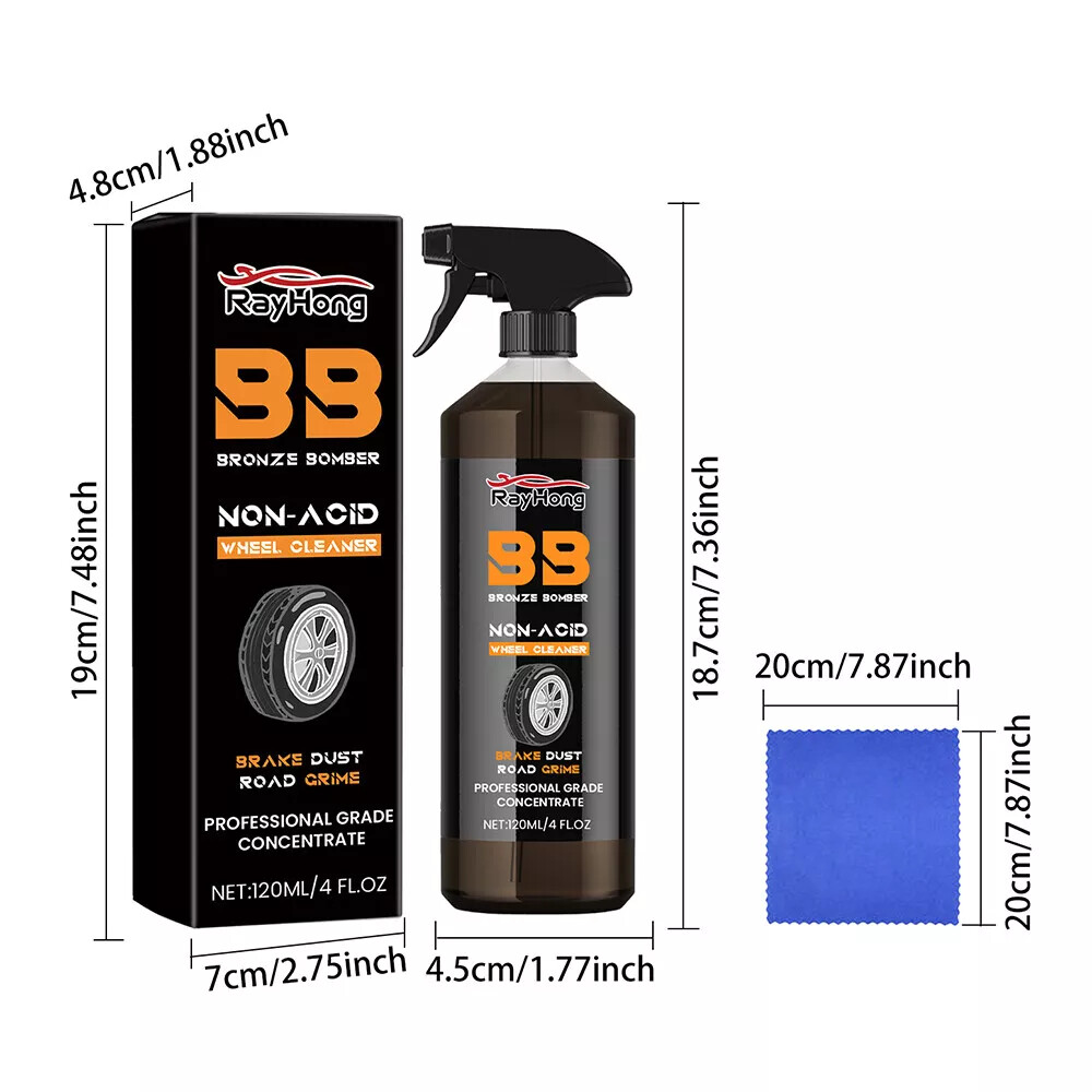 2Pcs Bronze Bomber Non,Acid Wheel Cleaner Non-Acid Truck&Car Tough