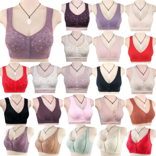 Damen Push Up Bh Vorne Verschluss Kabellos Lingerie Weste Bralet Unterwäsche  ￢ - Bild 1 von 55