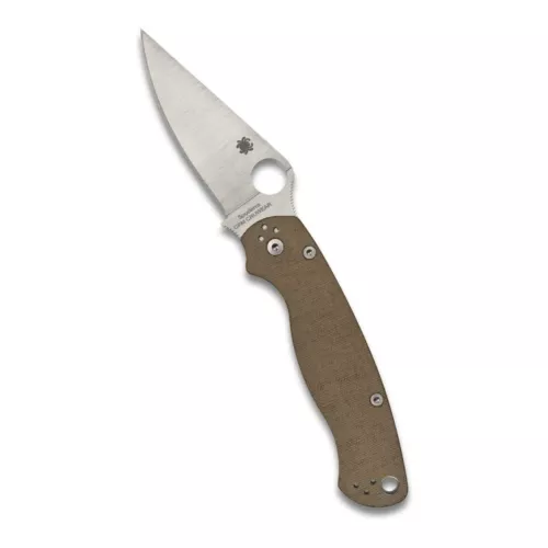 Spyderco Para Military 2 Brn Micarta Handles, CPM Cru-Wear Steel Blade, C81MPCW2
