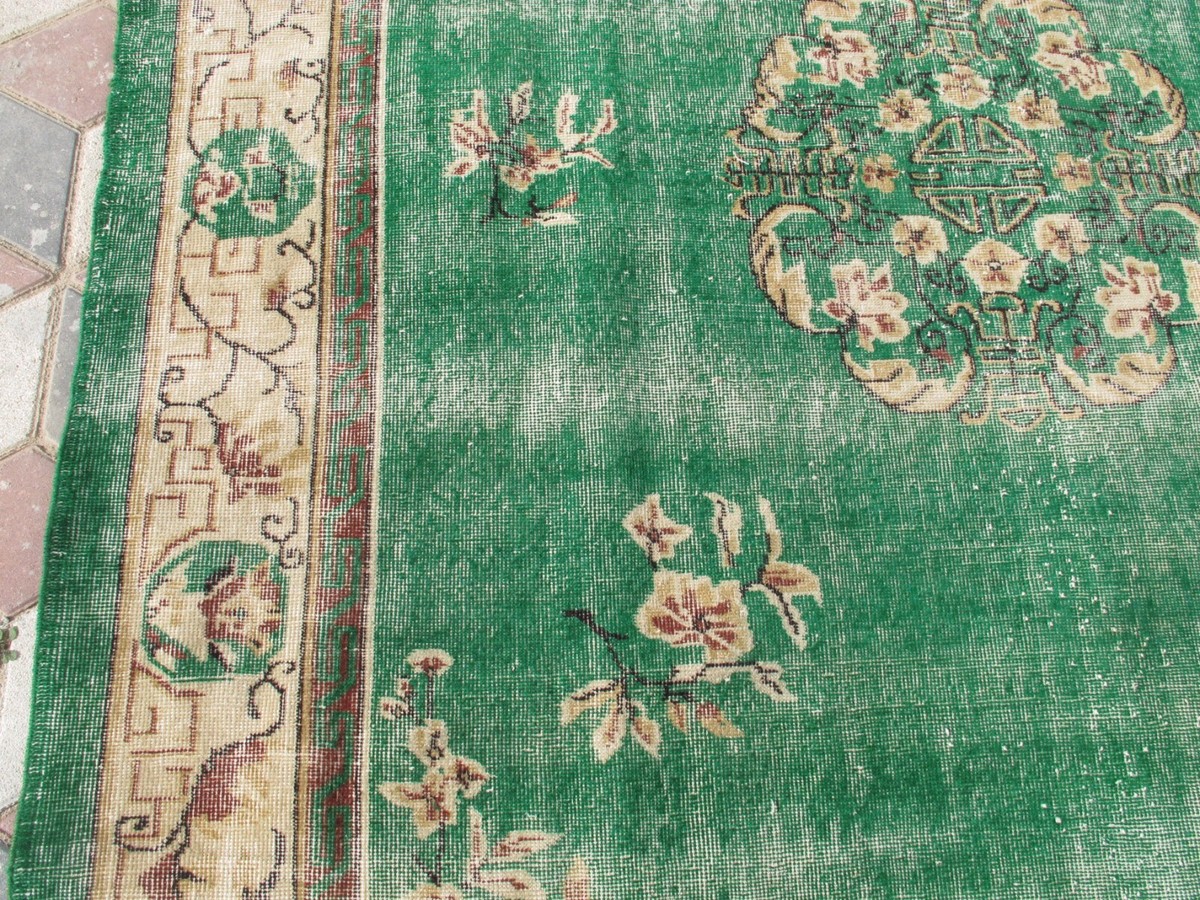 83.5×40 \"Green sea” ViNTAGE TURKiSH RUG Amazon.com: Fame Living Green Oushak Rug, Modern, Vintage