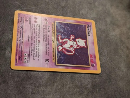 Mewtwo Base Set 10/102 Holo Rare 1999 Wizards Base Vintage Near Mint Pokemon Tcg - Picture 4 of 8