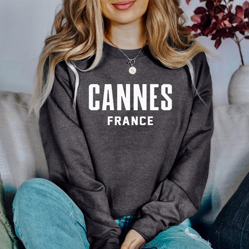 Cannes Sweatshirt | Film Festival | Cannes France Crewneck Sweatshirt - Picture 6 of 11