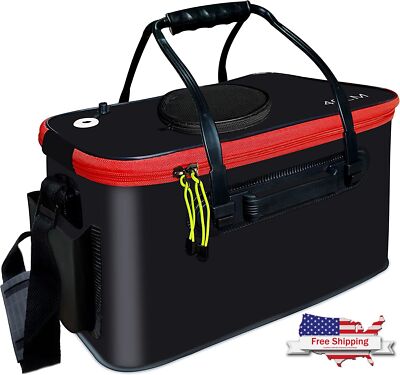 Fishing Bucket Foldable Portable EVA Live Well Fresh Fish Bait