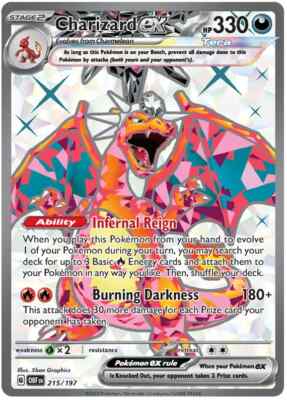 Charizard ex 215/197 Ultra Rare Obsidian Flames Pokemon TCG