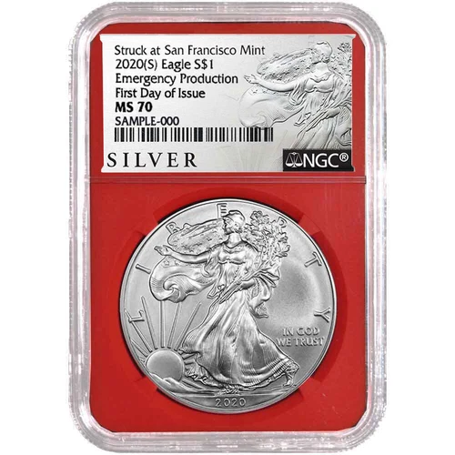 2020 (S) $1 American Silver Eagle NGC MS70 Emergency Production FDI ALS Label...