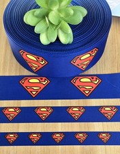 5/8, 7/8, 1.5  3" 1 YD Superman Grosgrain Ribbon Superhero Marvel