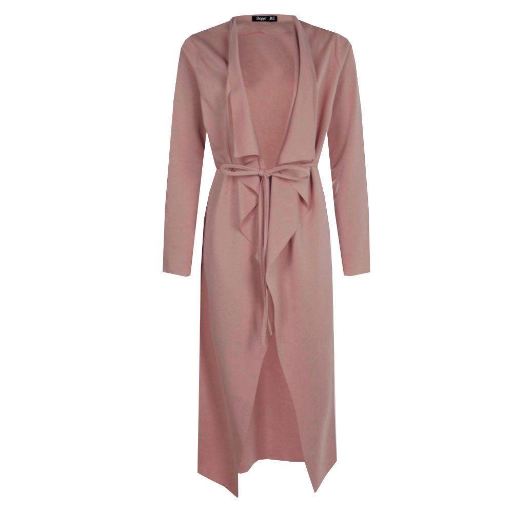 ALTRA Cappotto giacca spolverino donna donna maxi midi manica lunga cintura cascata 8 22