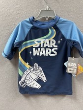 Disney Star Wars Boys Swim Shirt Rash Guard UFP , Size 5/6