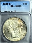 1880 S MS65 VAM 11 0/9 Overdate Hot 50 Obv Toned Morgan Silver Dollar