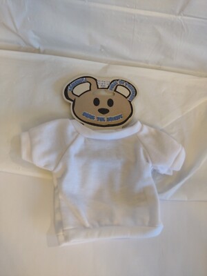 Vintage Darice White Bear Tree Shirt Fits 10-12in Bears. B30