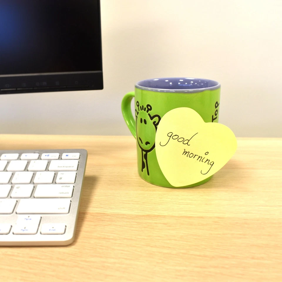 Heart Pastel Colours Remove It Sticky Post Notes 76mm x 76mm 3"x3" 12 pads - Image 3 of 4