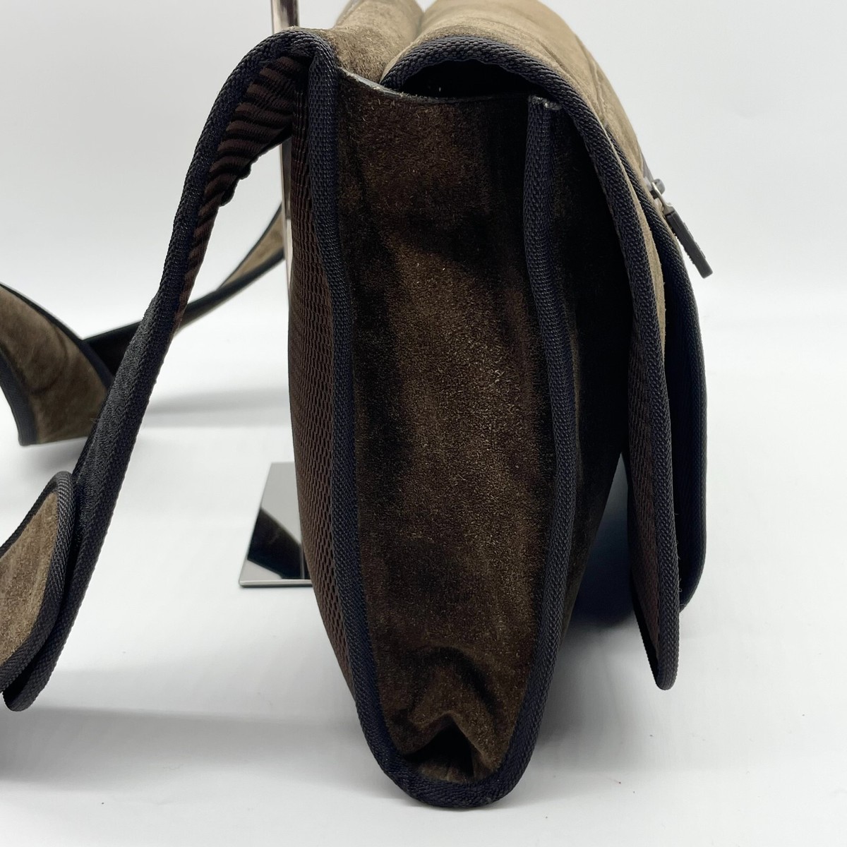 Miu Miu Shoulder Bag Archive 90's Crossbody Suede Brown Y2K Miu Miu Shoulder Bag Archive 90's Crossbody Suede Brown Y2K