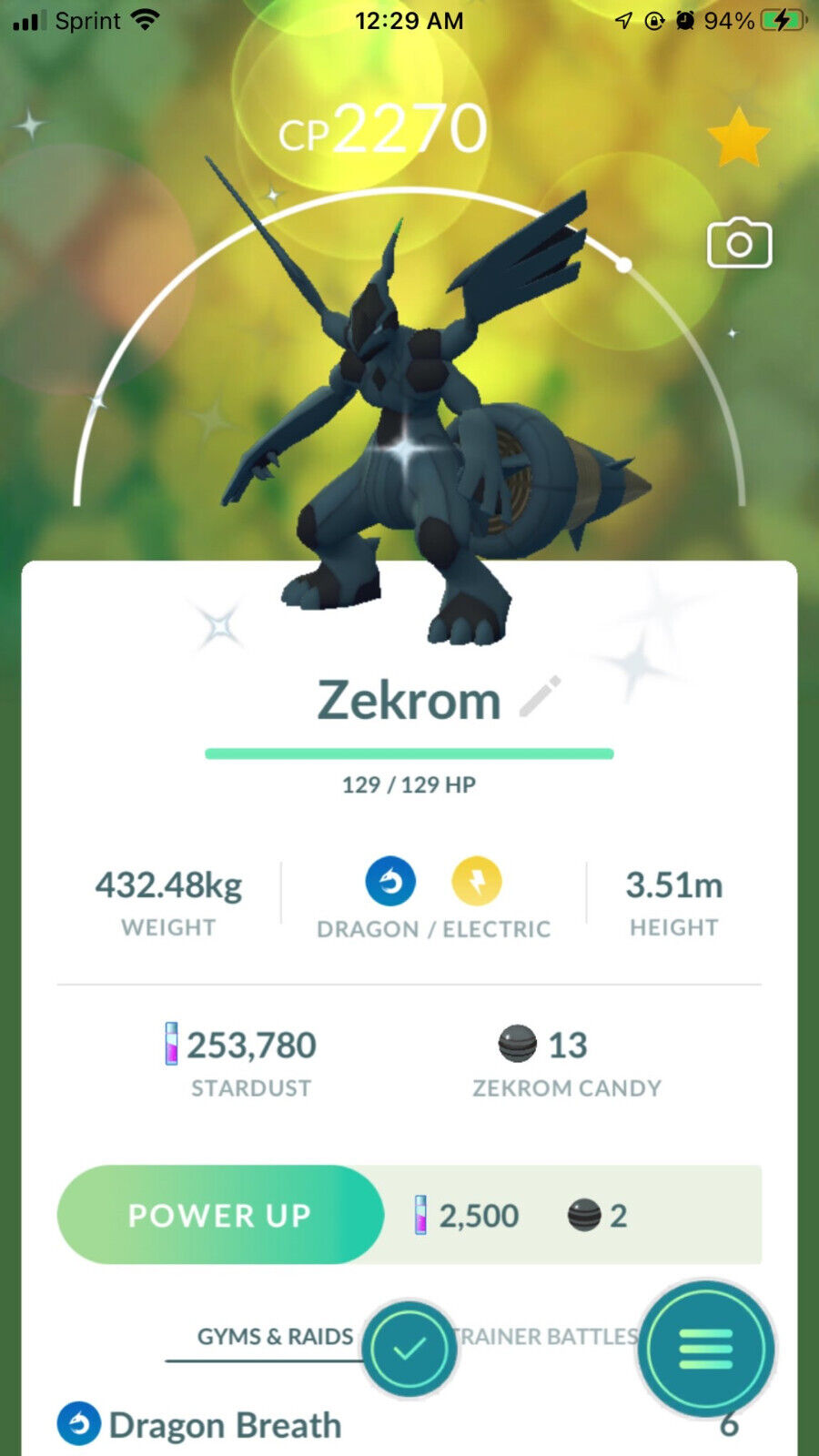 Pokémon Go Zekrom Raid #shinyhunting #zekrompokemon #zekromshiny #zekr