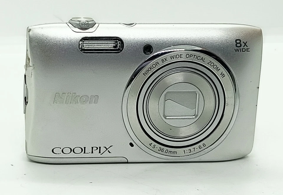 [EXC+++++]Nikon Coolpix S3600 silver 20.1MP 8x Optical Zoom Digital From Camera - Image 2 of 4