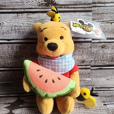 Disney Store Winnie the Pooh Plush Bean Bag Summer Fun Watermelon Costume 8"