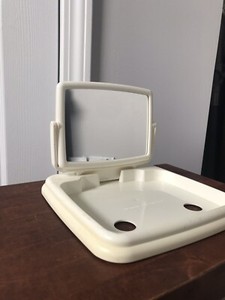 MARY KAY 2-Sided COSMETIC MAKE UP MIRROR WITH MAGNIFYING SIDE AND TRAY