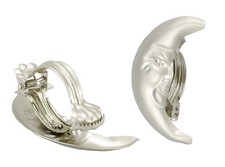 Donauklammer Raffklammer Stoffhalter Zierklammer Motivklammer Mond - 5 Farben