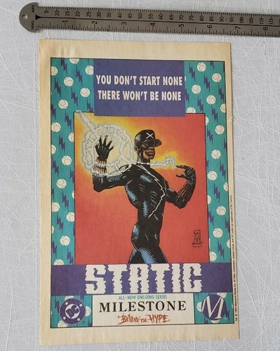 DC Static RARE Print Advertisement 