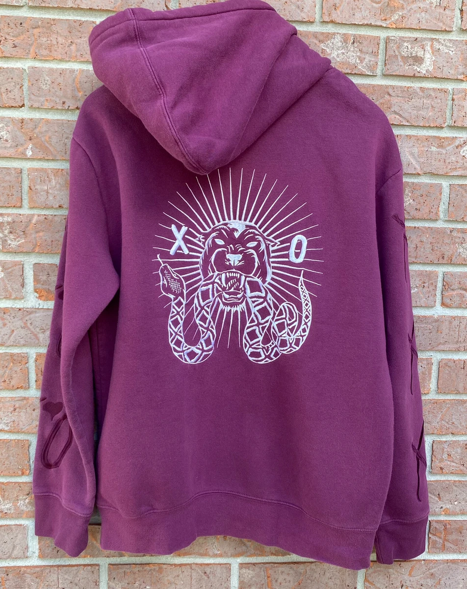 H&m the weeknd burgundy hotsell hoodie