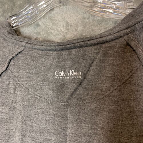 Calvin Klein Performance Jersey Knit Asymmetrical Activewear Long Sleeve Shirt L - Picture 6 of 11