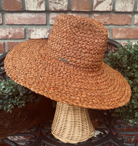 Billabong Sea Mist Fedora Style Straw Hat; Brick Straw W/Oversized Brim; New W/T - Picture 8 of 24