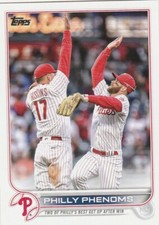 2022 TOPPS UPDATE BRYCE HARPER / RHY HOSKINS PHILLY PHENOMS #US112 HOT!