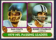 1980 Topps Football League Leaders Set (6) ROGER STAUBACH / DAN FOUTS + 