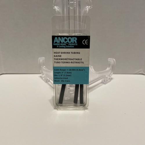Ancor Marine Grade Black 18 AWG 3" Adhesive Lined Heat Shrink Tubing 301103