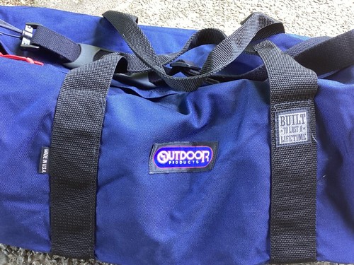 Outdoor Products Borsone Barilotto Borsa Ingranaggi Bagaglio Blu Ottimo - Foto 2 di 9
