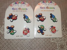 Super Mario/Luigi Rubber Shoe Charms For Crocs Shoes 8 Pc New in Pkg