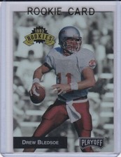DREW BLEDSOE ROOKIE CARD Patriots Football 1993 PLAYOFF RC #1 NFL DRAFT PICK